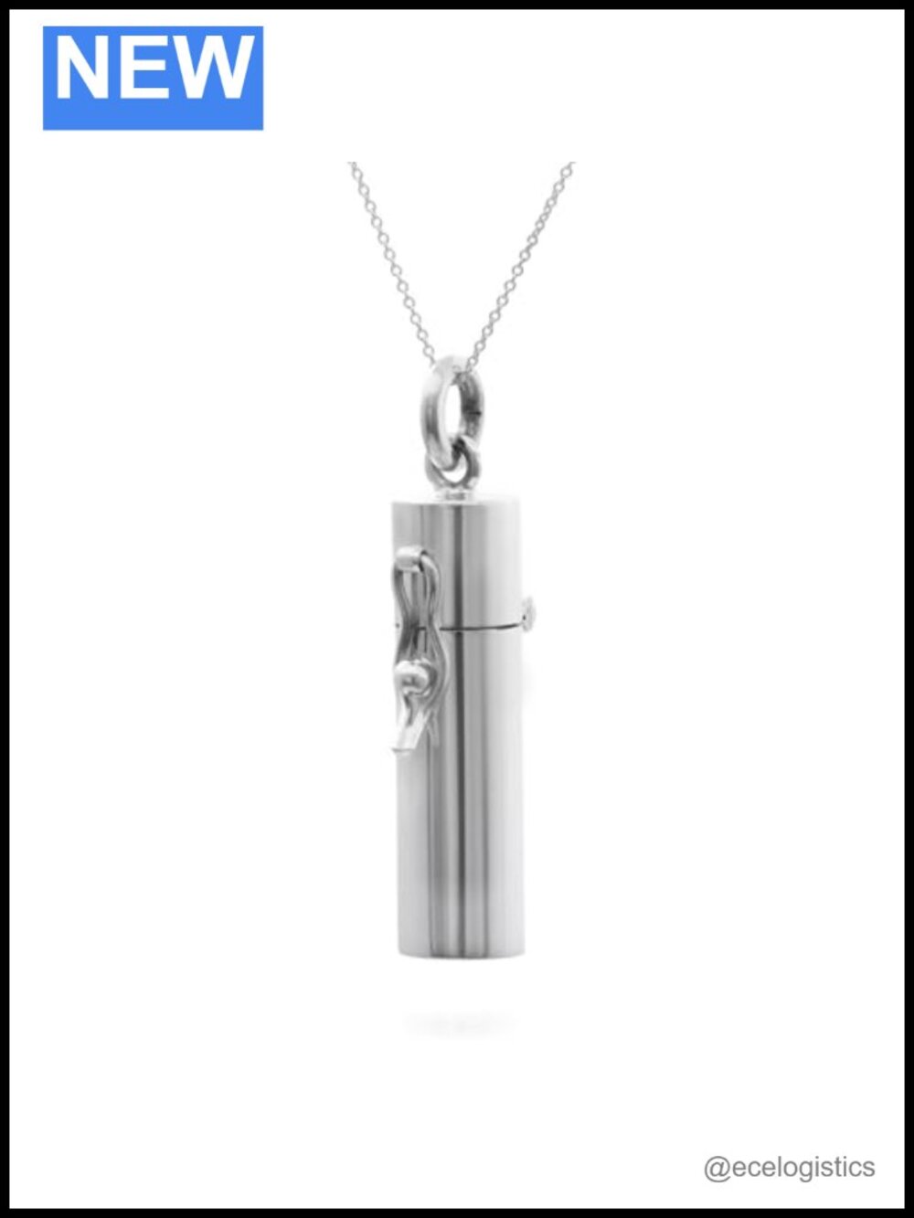 925 sterling silver pill holder capsule pendant necklace